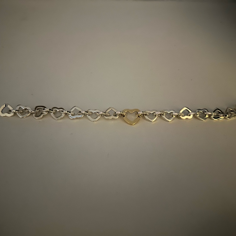 Tiffany and co heart linked bracelet